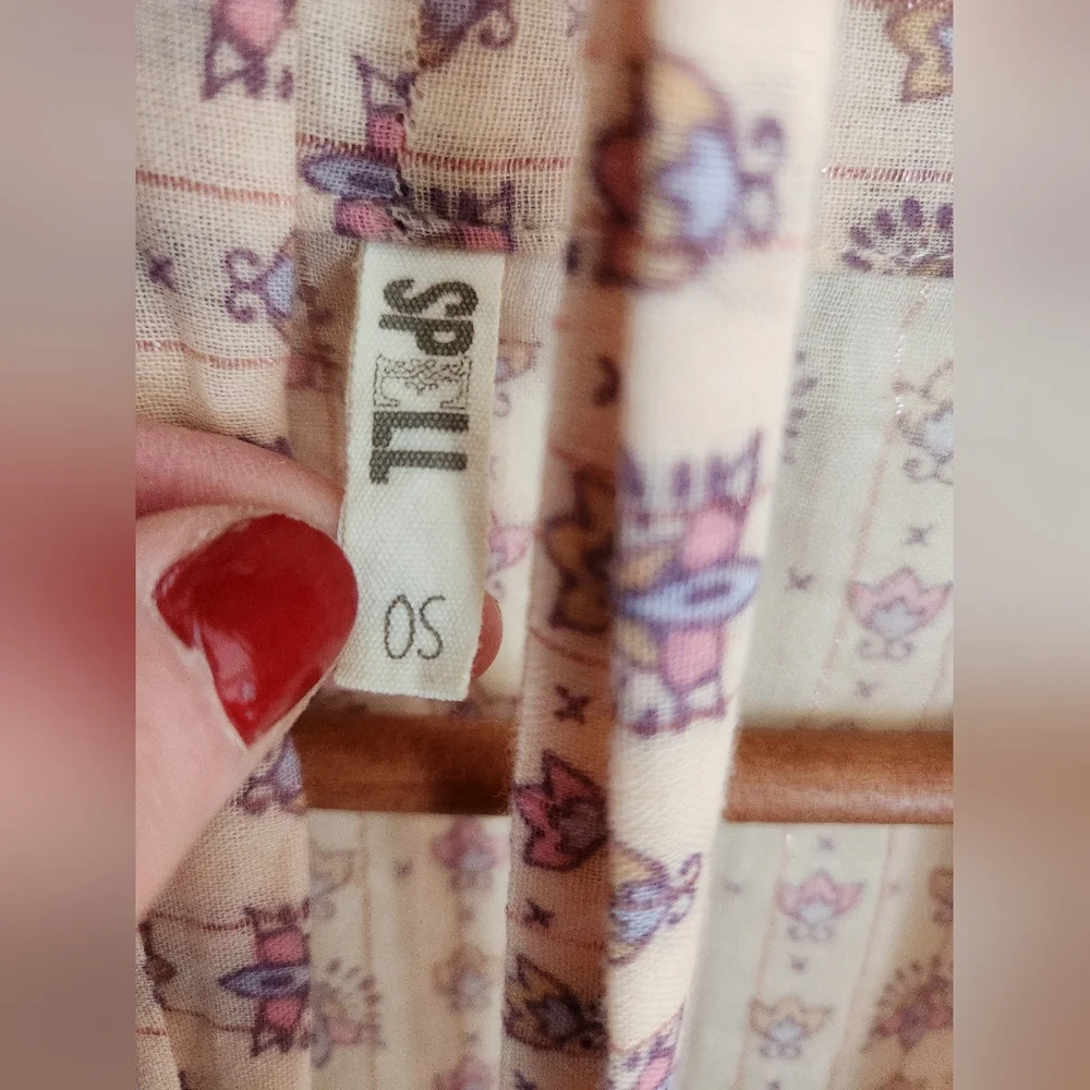 SPELL Cactus Rose Short Robe OS - Picture 2 of 3